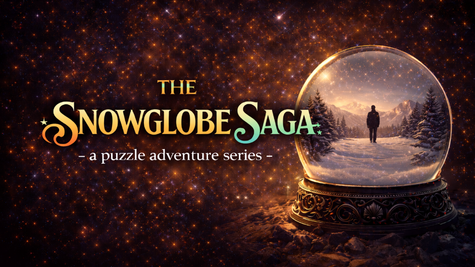 The Snowglobe Saga story puzzle game series artwork